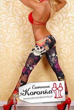 Luisina - śliczne legginsy w kolorowe kwiaty