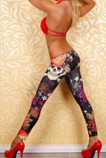 Luisina - śliczne legginsy w kolorowe kwiaty